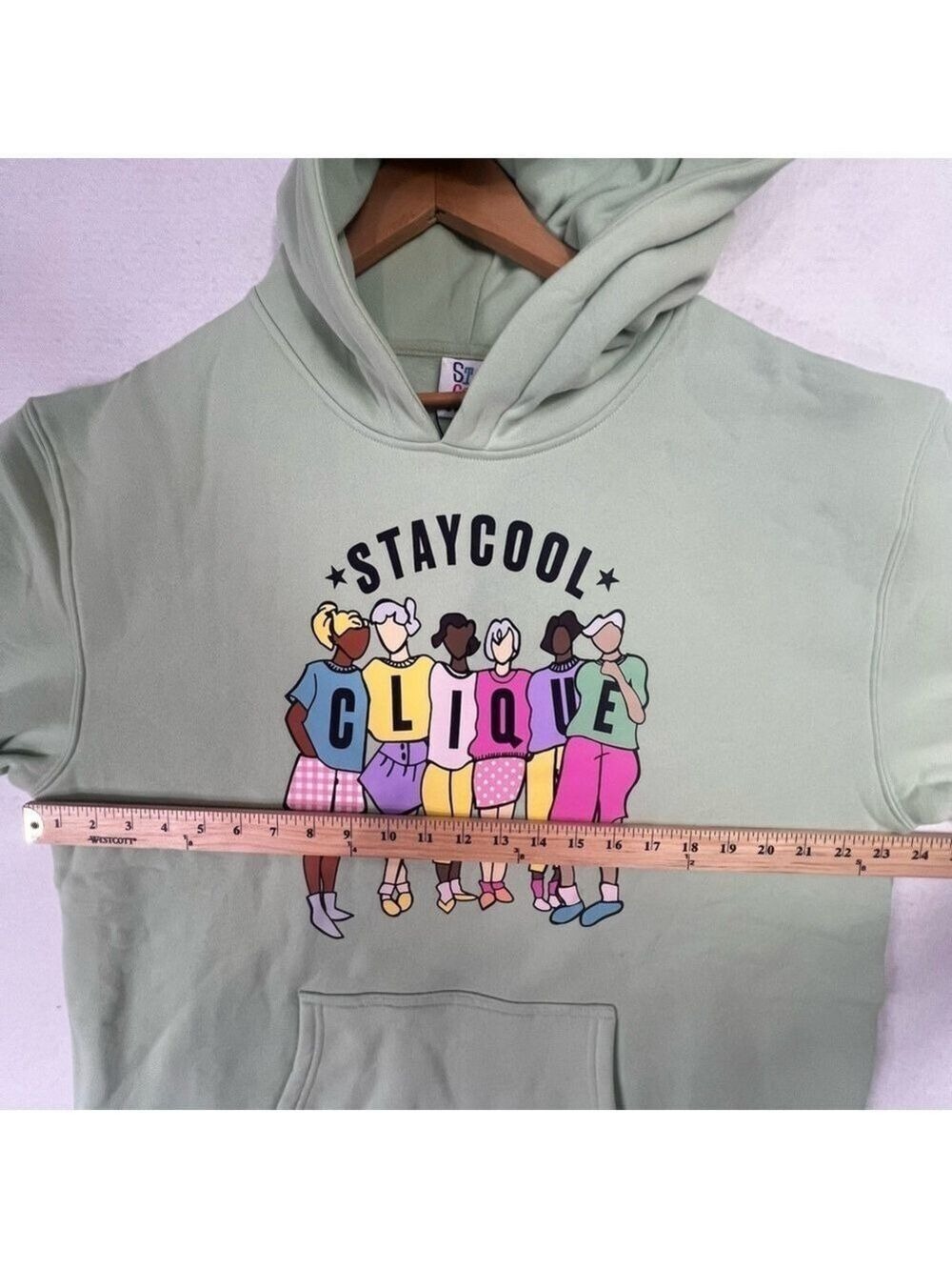 Stay Cool NYC Clique Mens Hoodie Size Large Green - Picture 7 of 9